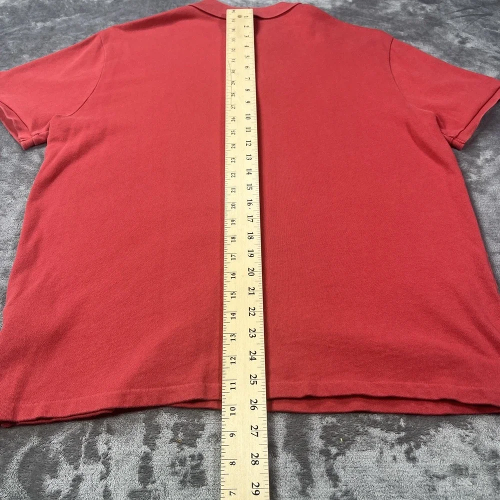 Ralph Lauren‎ Polo Shirt Mens L Red Classic Fit Short Sleeve Pony Preppy Knit